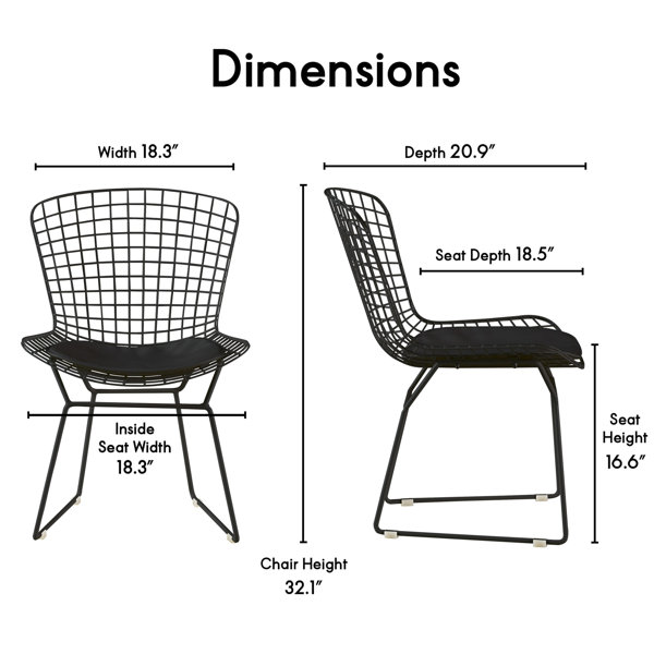Elle Decor Holly Wire Dining Chair & Reviews Wayfair